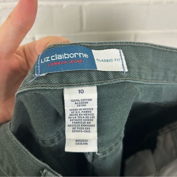 Vintage Liz Claiborne Lizwear Green Classic Fit Jeans Size 10 - Picture 2 of 8